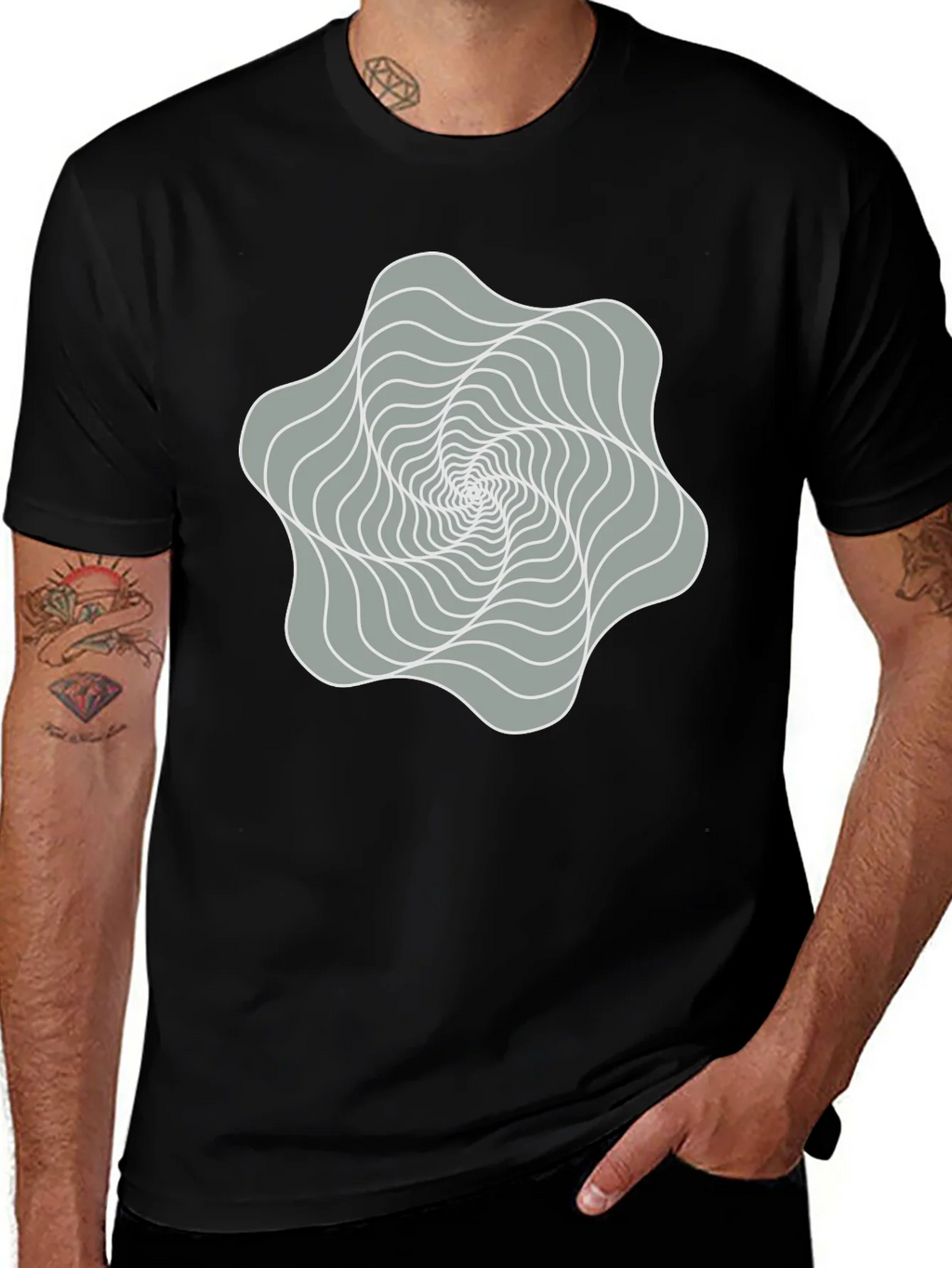 Abstract Optical Illusion Graphic T-Shirt product image 1
