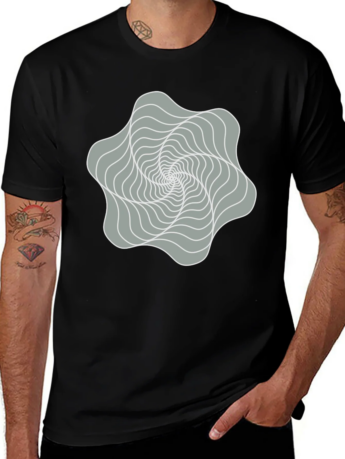 Abstract Optical Illusion Graphic T-Shirt product image 1