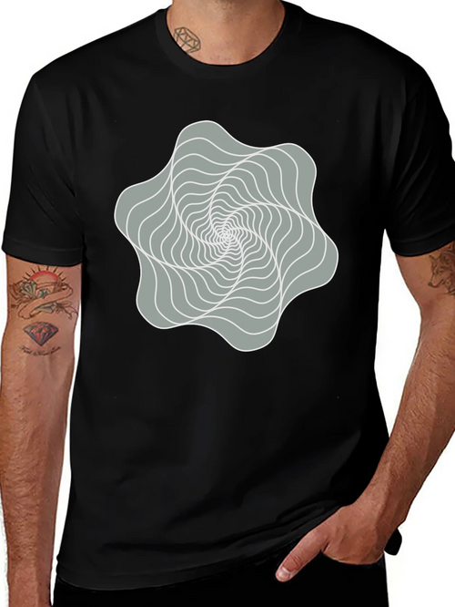 Abstract Optical Illusion Graphic T-Shirt product image 1