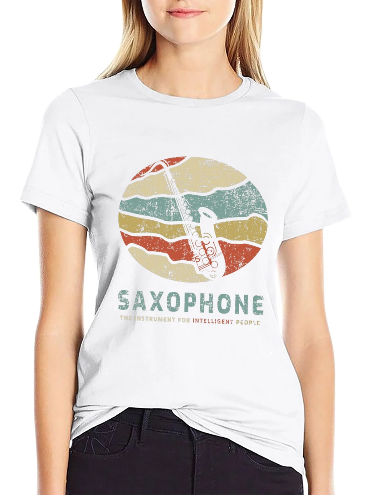 Saxophone Retro Graphic T-Shirt product image 6