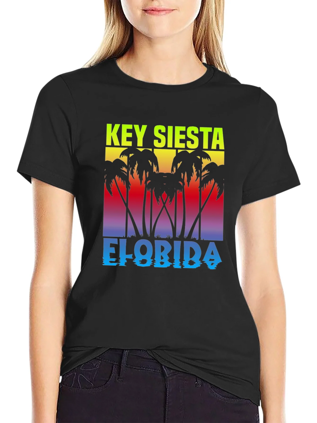 Key Siesta Florida Black T-Shirt product image 2