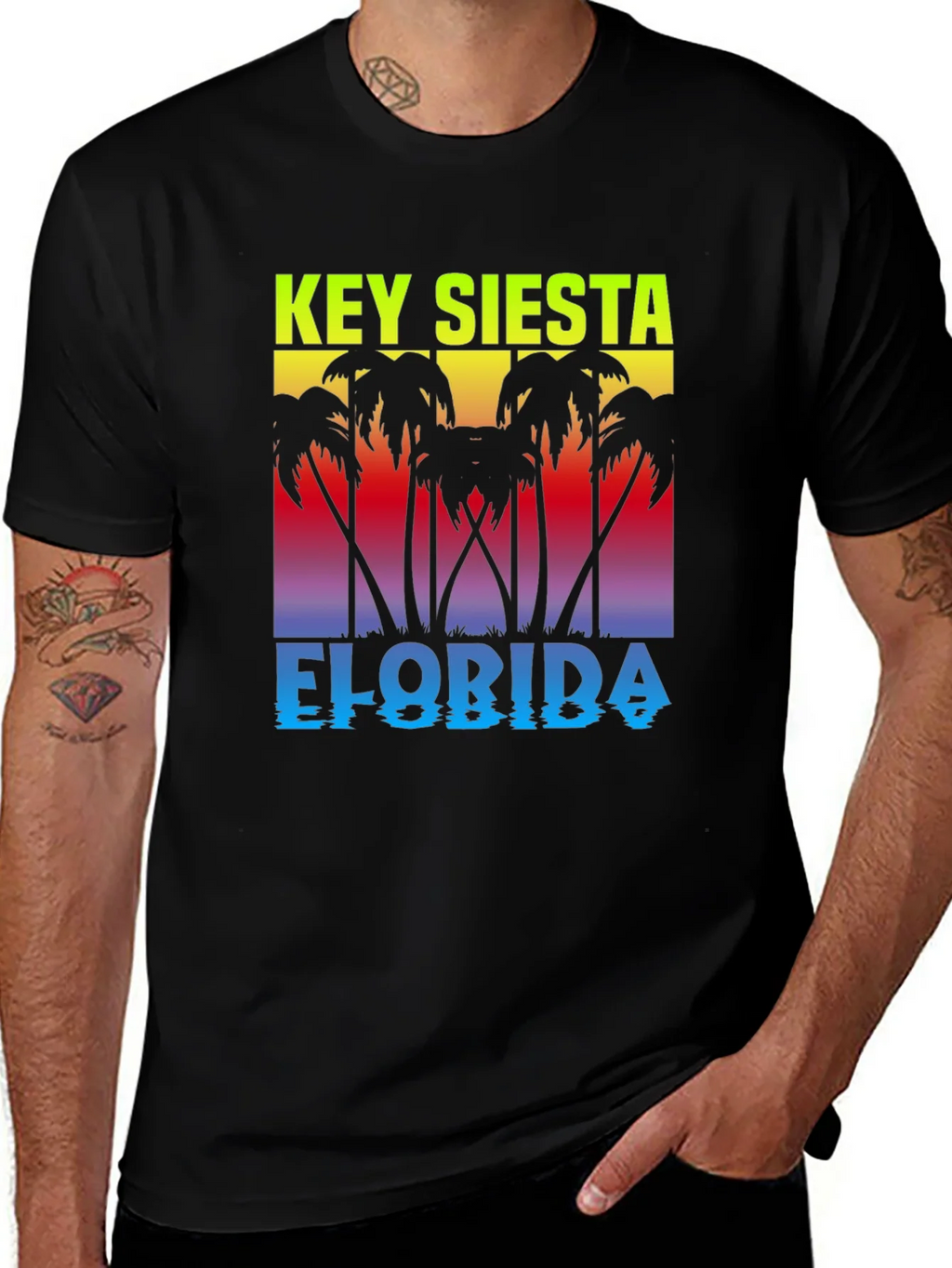 Key Siesta Florida Black T-Shirt product image 1