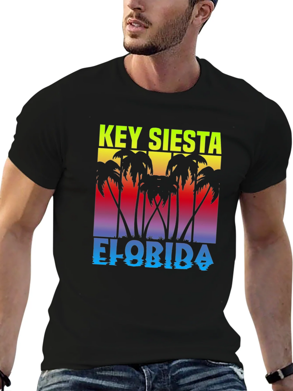 Key Siesta Florida Black T-Shirt product image 6