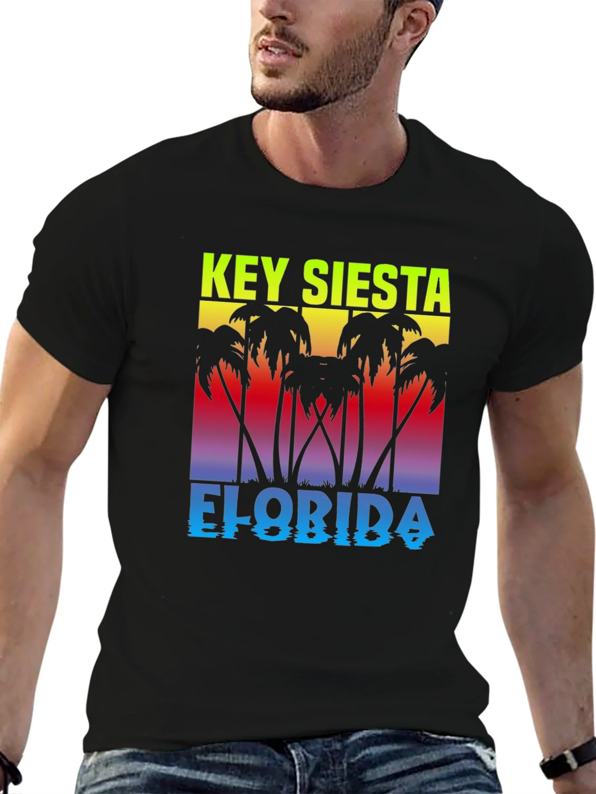 Key Siesta Florida Black T-Shirt product image 6