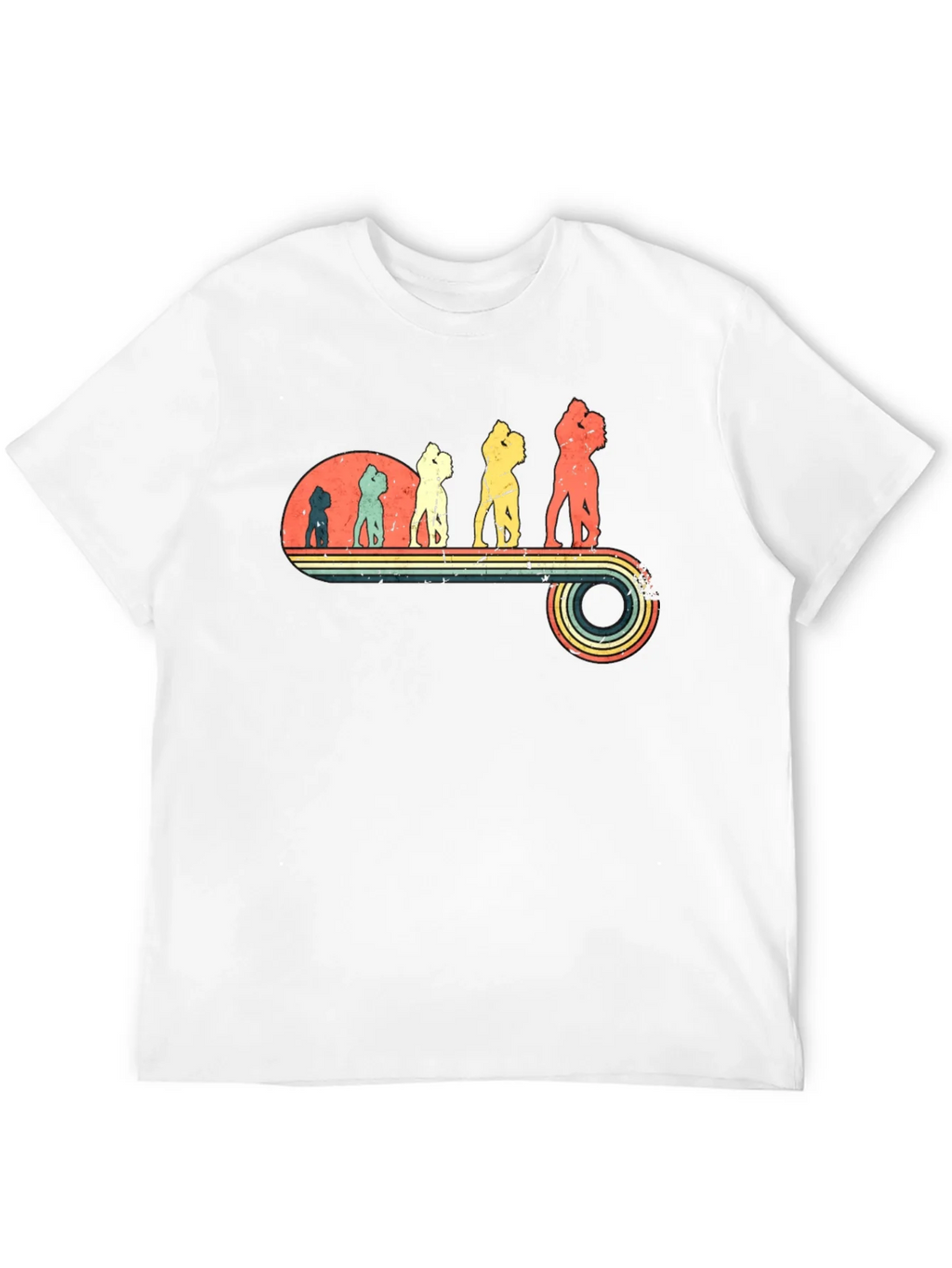 Retro Evolution of Love Black Tee product image 11