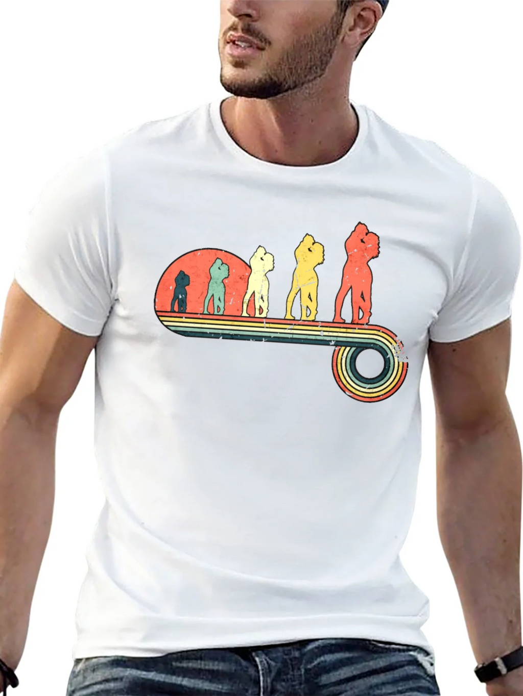 Retro Evolution of Love Black Tee product image 12