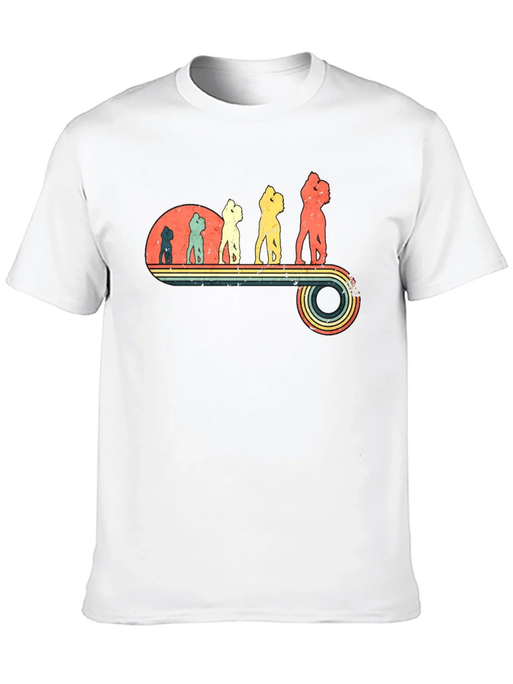Retro Evolution of Love Black Tee product image 9