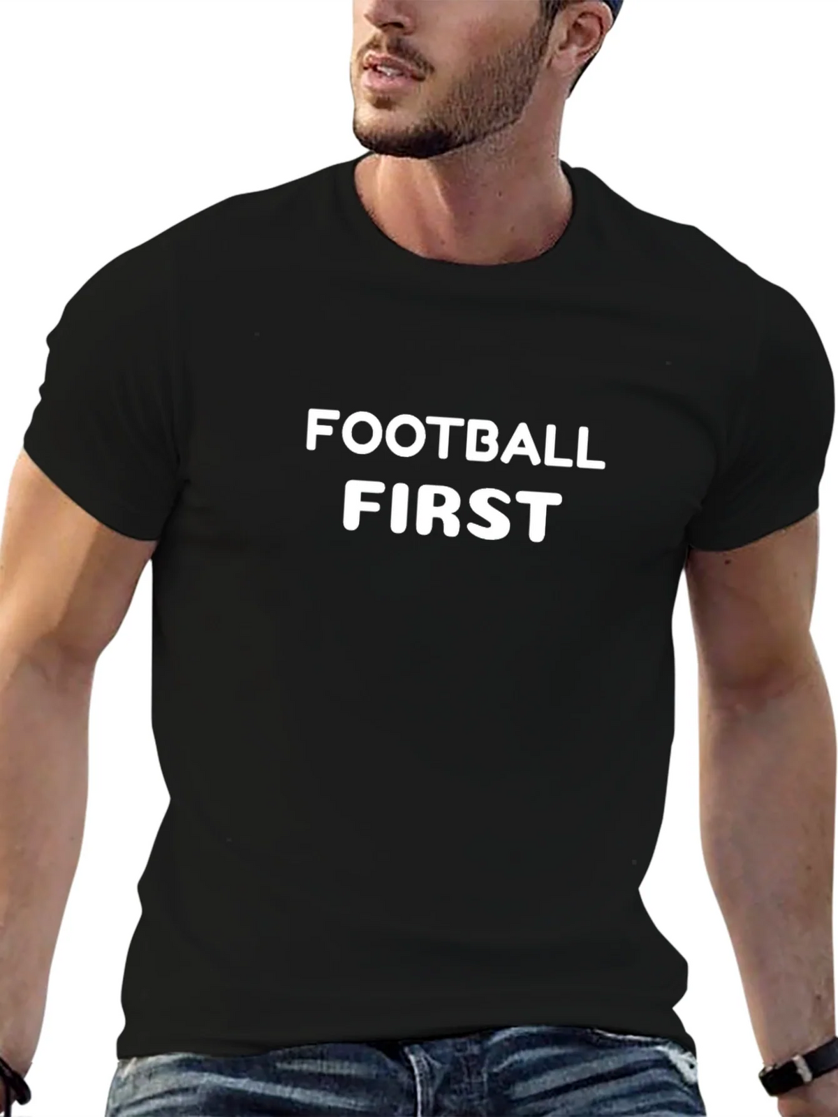 Football First Graphic Tee - Black product image 6