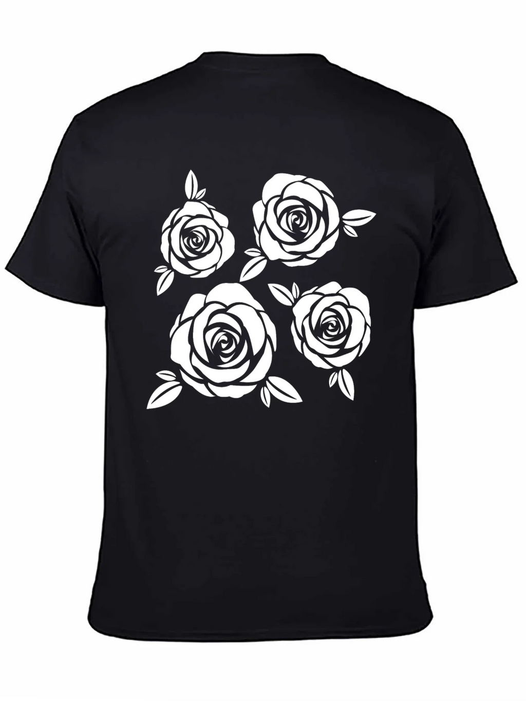 Floral Rose Graphic Black T-Shirt product image 4