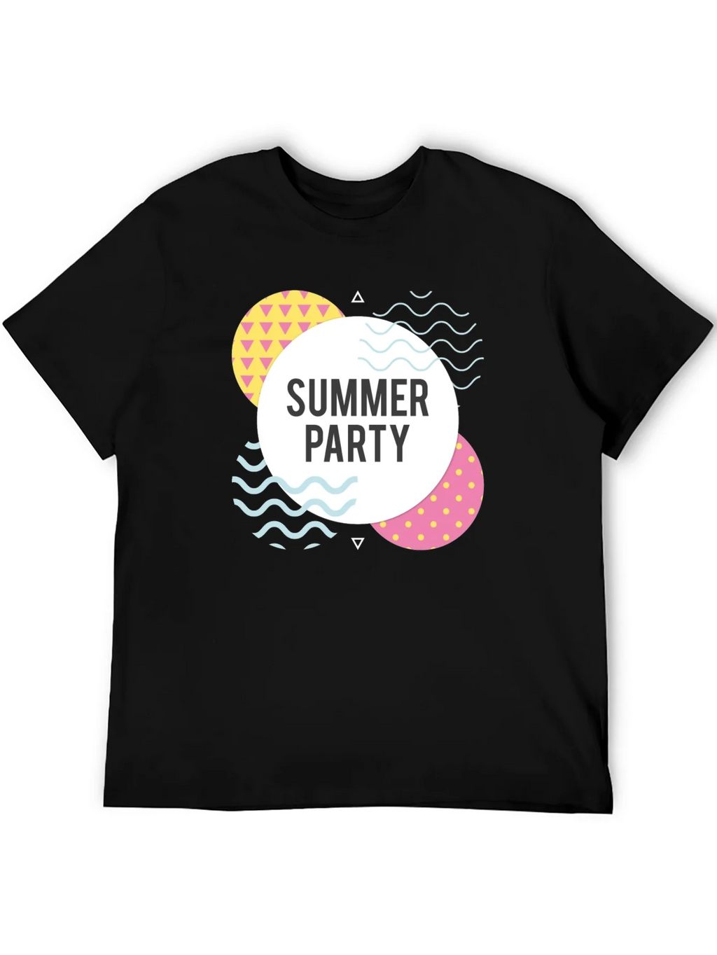 Summer Party Graphic Tee - Black Cotton Casual T-Shirt product image 5
