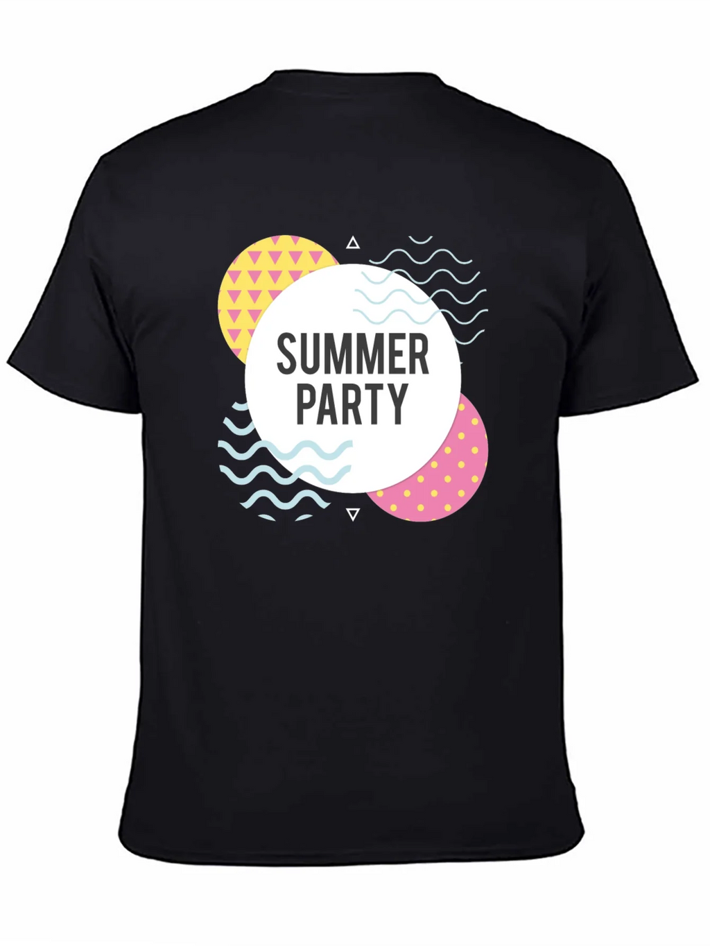 Summer Party Graphic Tee - Black Cotton Casual T-Shirt product image 4