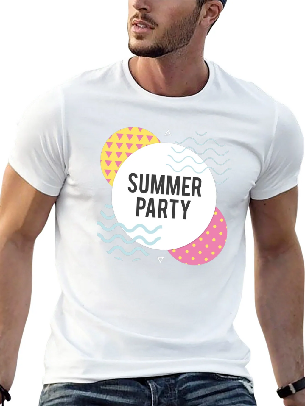 Summer Party Graphic Tee - Black Cotton Casual T-Shirt product image 12
