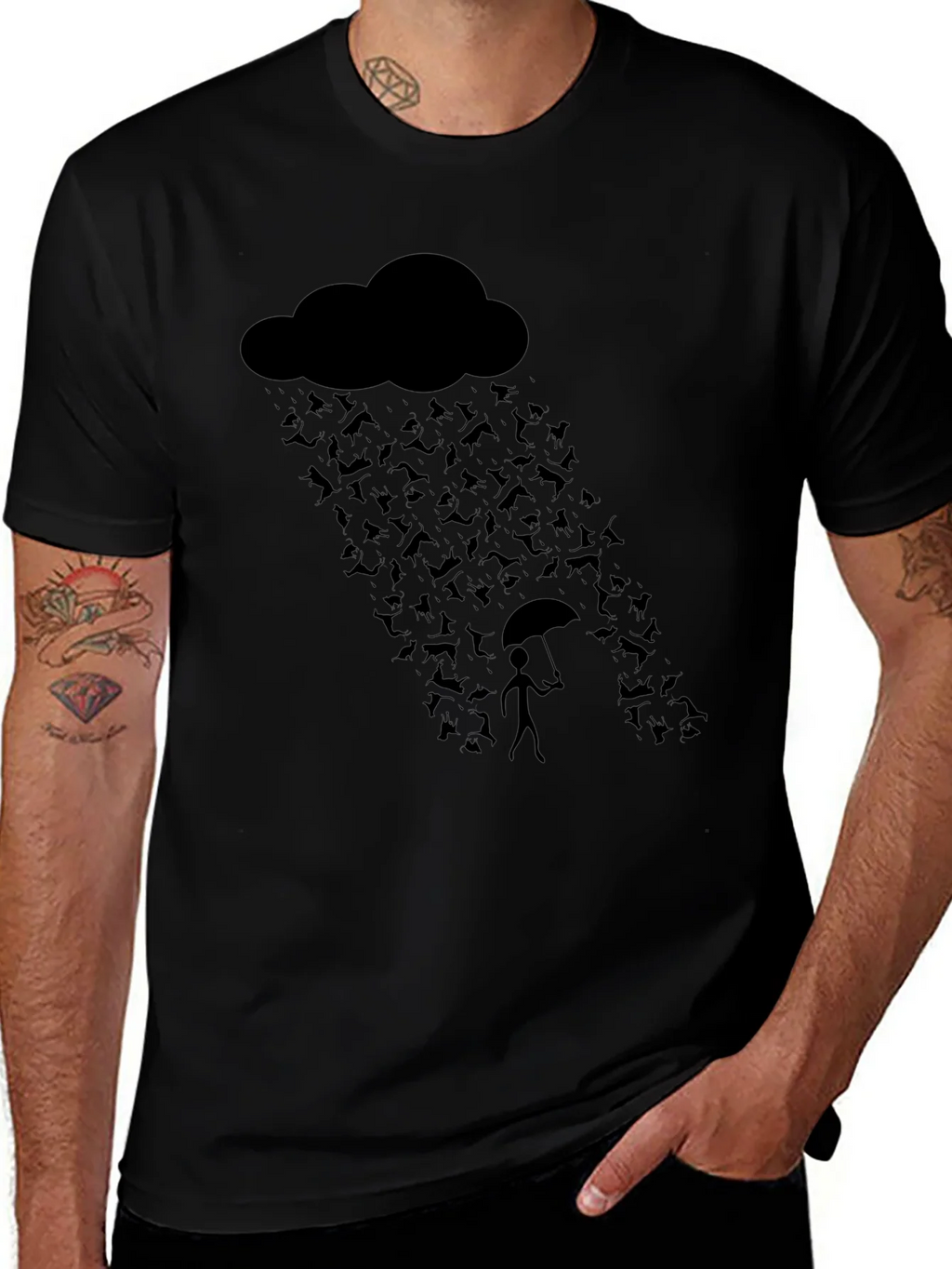 Rain of Bats Graphic Tee - Unique Halloween Shirt product image 1