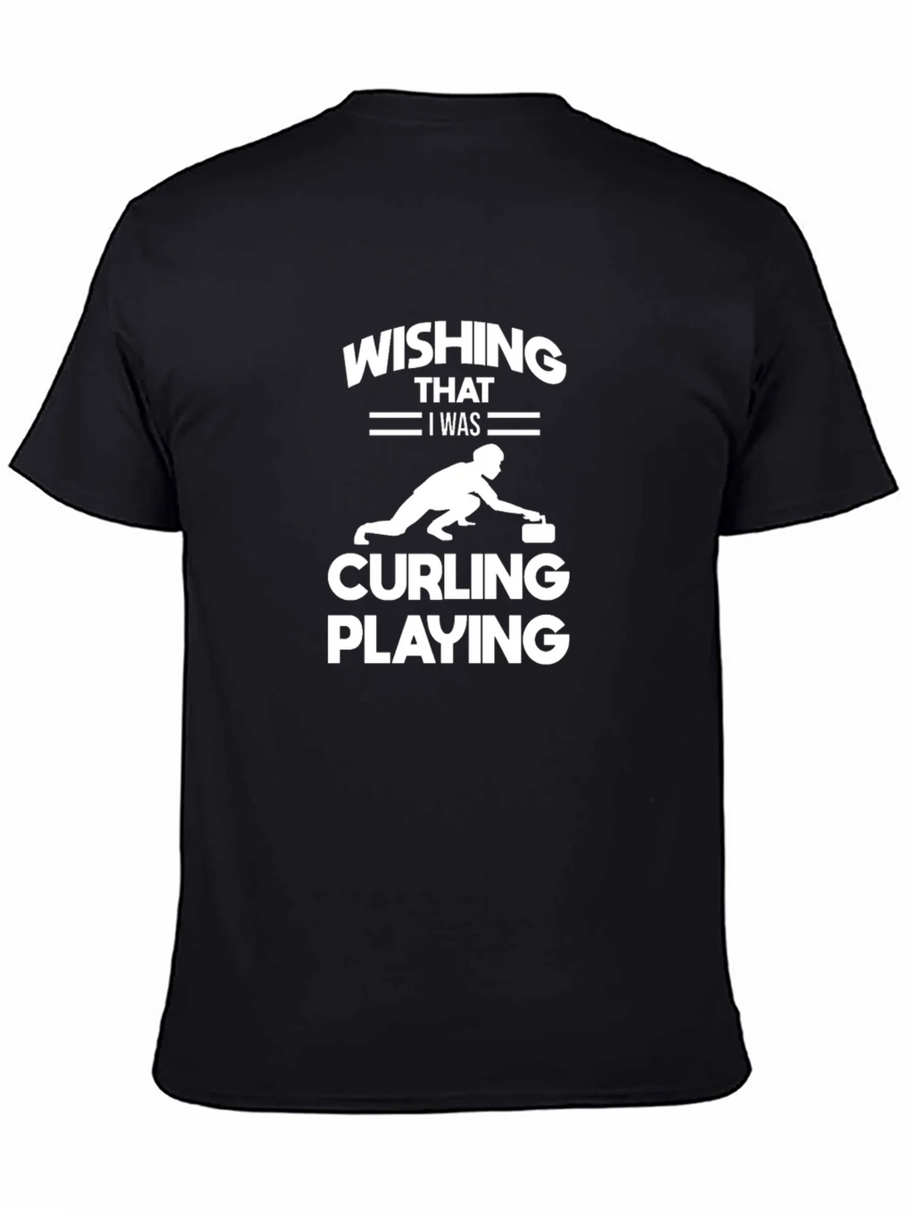 Curling Player Graphic T-Shirt - Wishing I Was product image 2