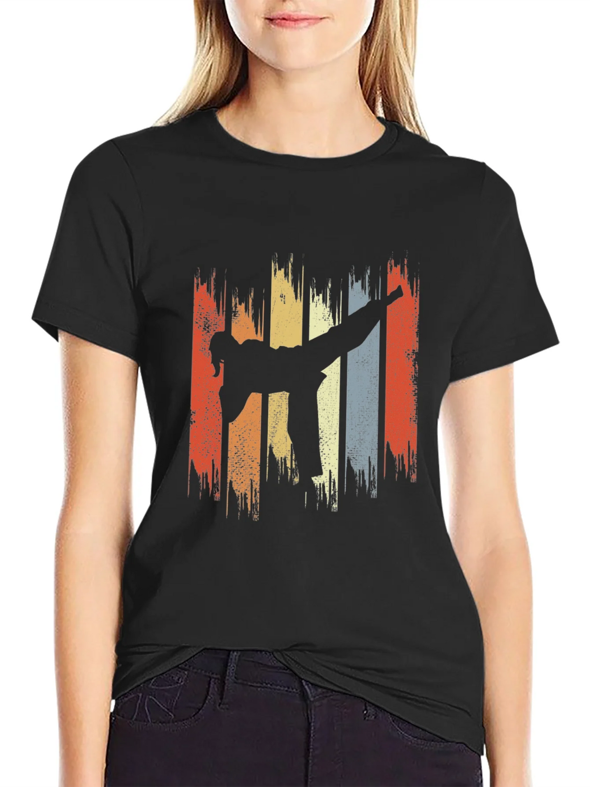 Retro Martial Arts Kick T-Shirt product image 2