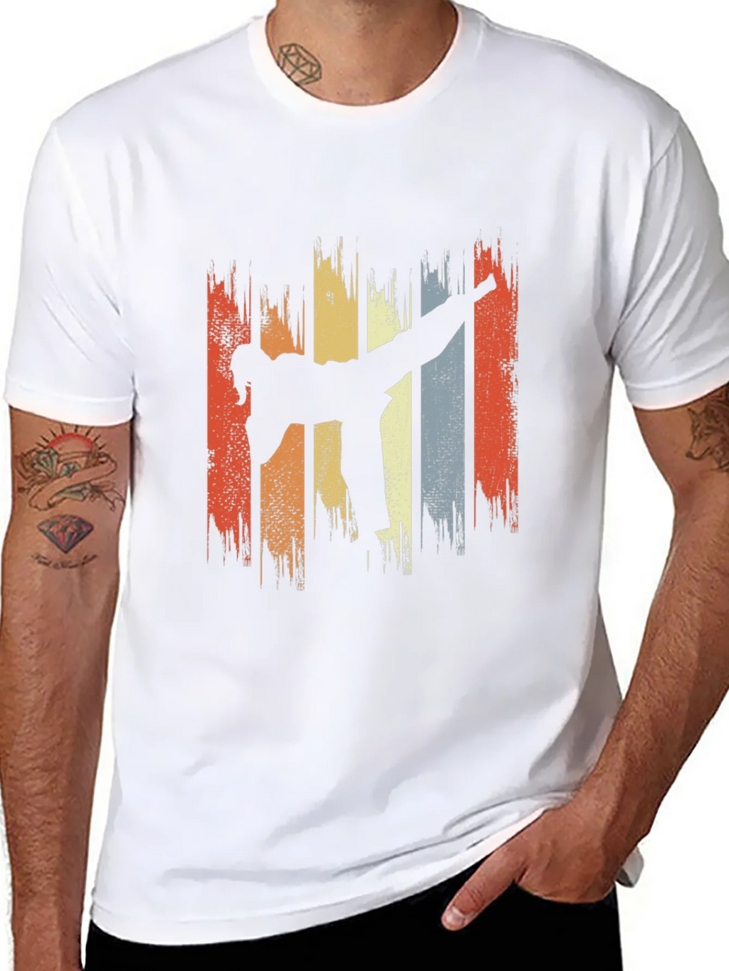 Retro Martial Arts Kick T-Shirt product image 7