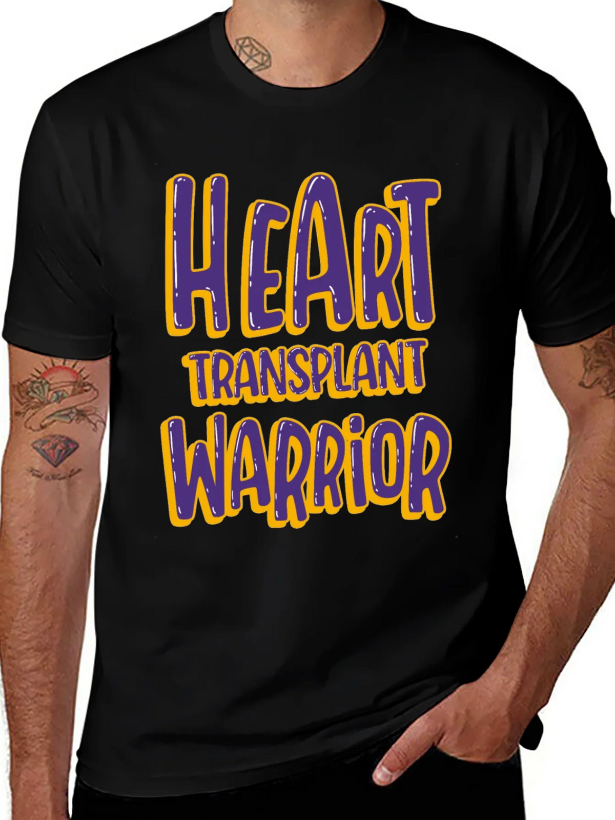 Heart Transplant Warrior T-Shirt - Black product image 1