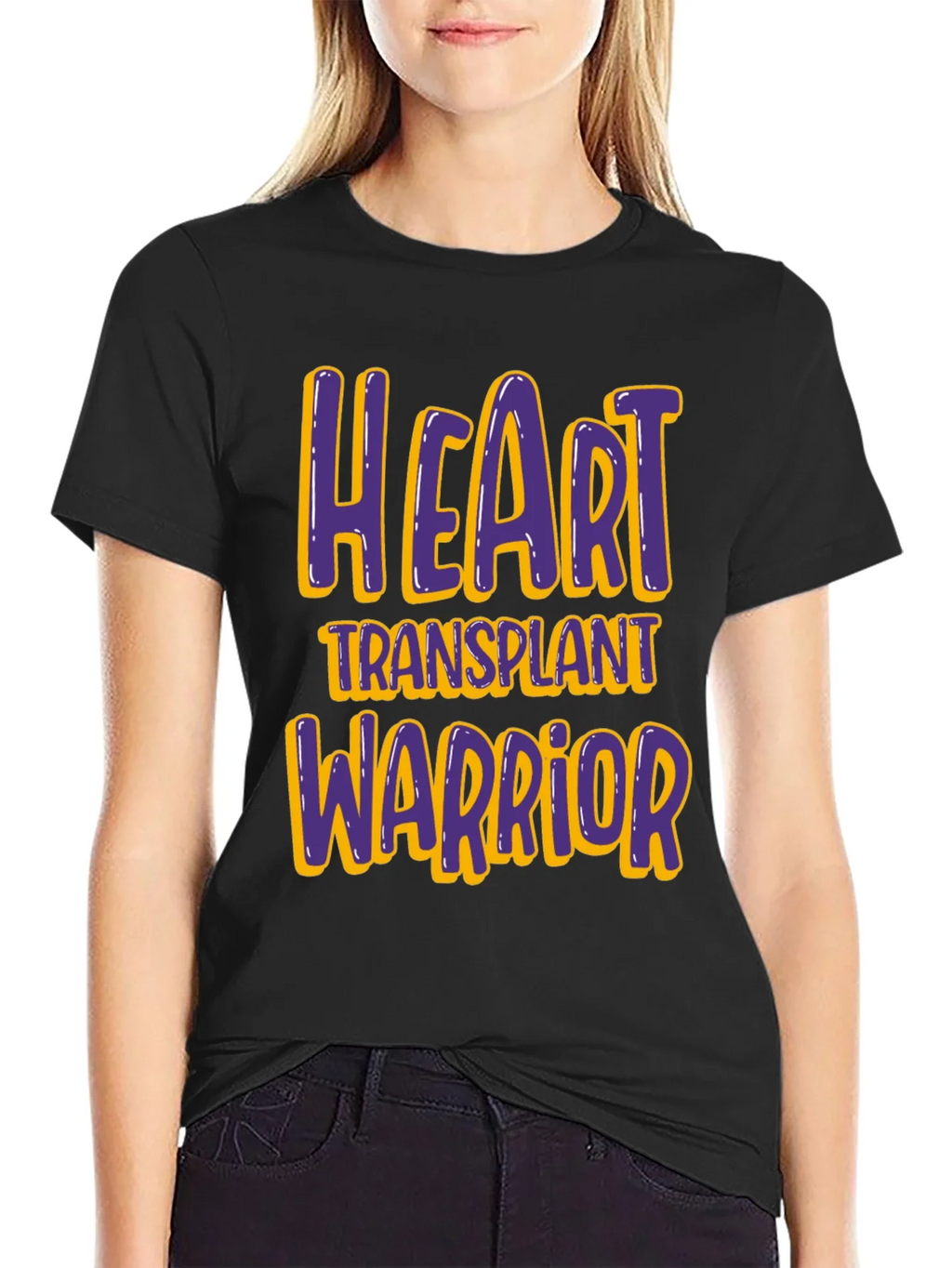 Heart Transplant Warrior T-Shirt - Black product image 2