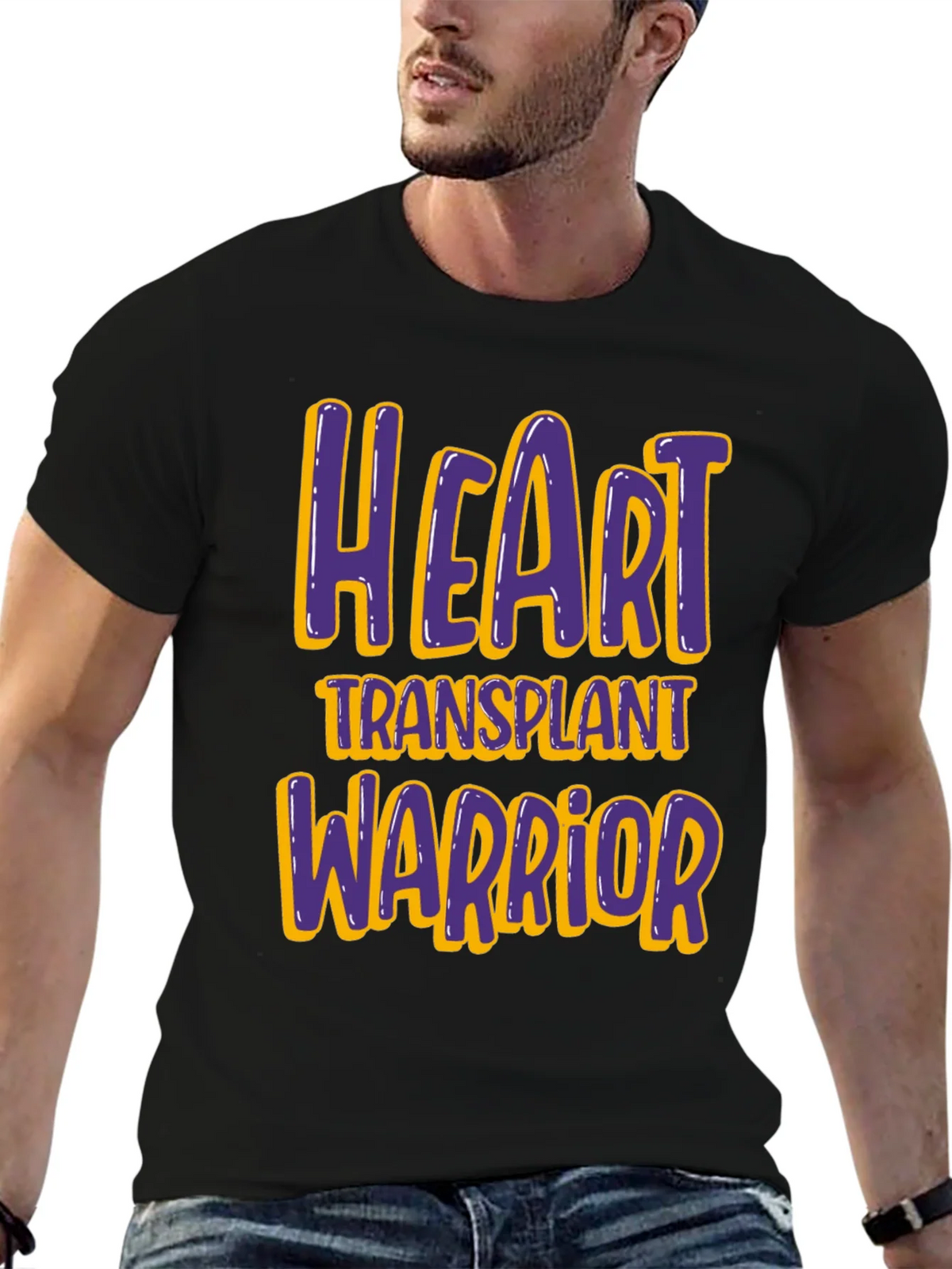 Heart Transplant Warrior T-Shirt - Black product image 6