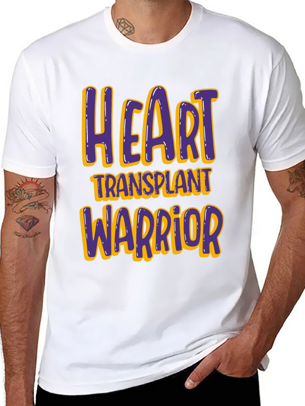 Heart Transplant Warrior T-Shirt - Black product image 7