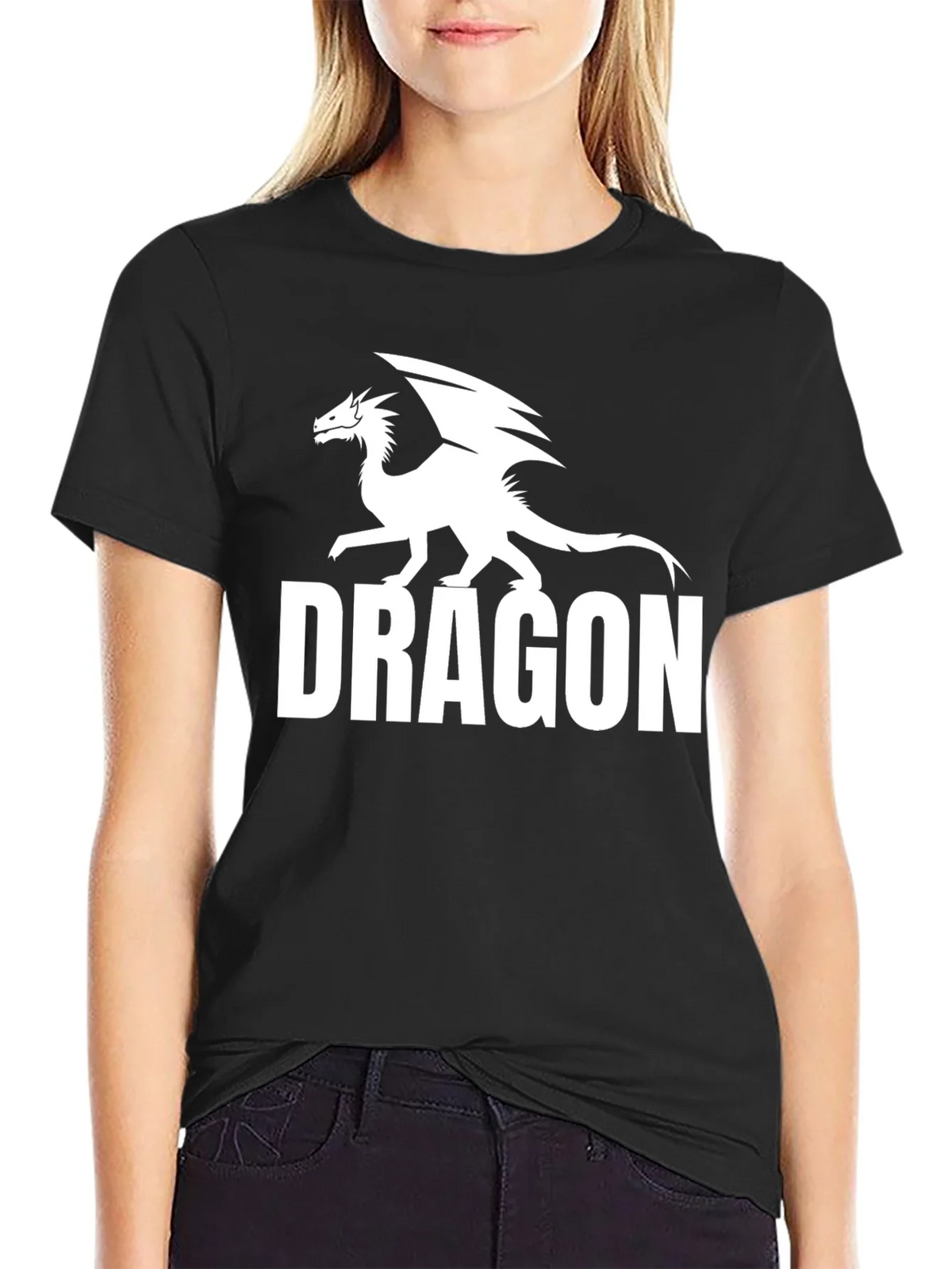 Dragon Graphic Tee - Black Cotton Comfort product image 2