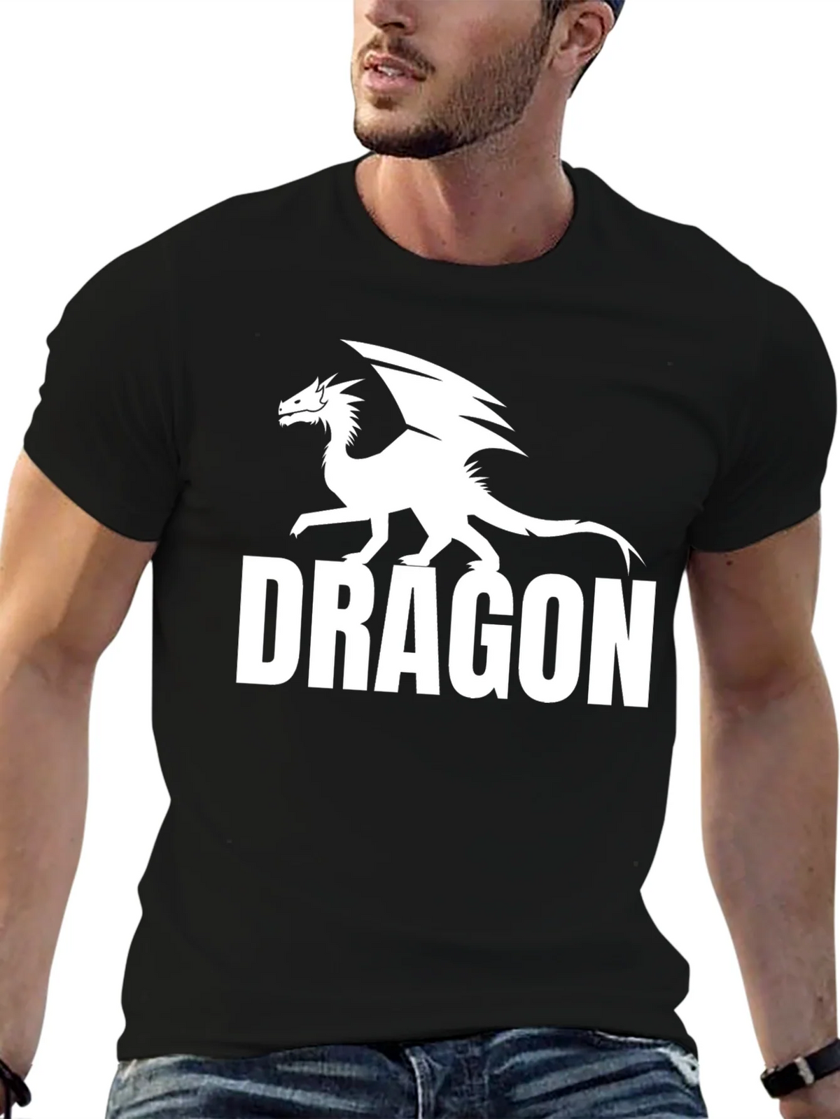 Dragon Graphic Tee - Black Cotton Comfort product image 6