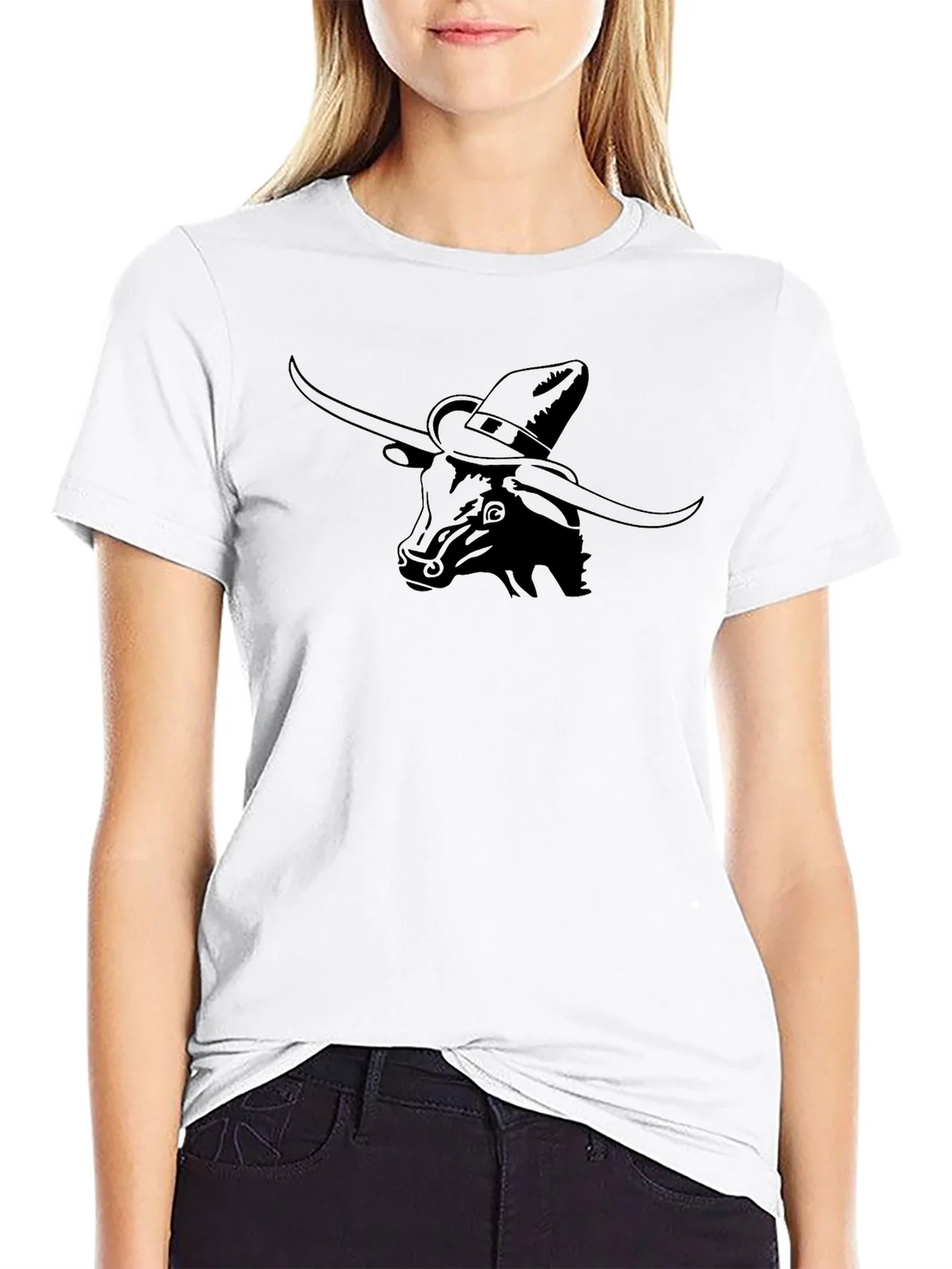Black Longhorn Sombrero Graphic Tee product image 2