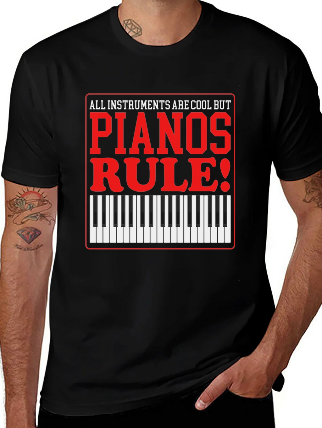 Piano Lovers T-Shirt: All Instruments Are Cool product image 1