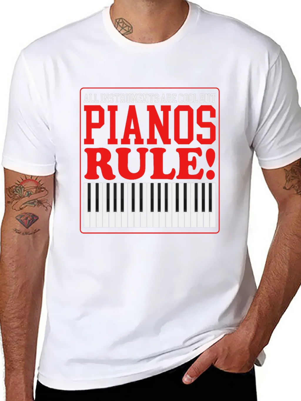 Piano Lovers T-Shirt: All Instruments Are Cool product image 7