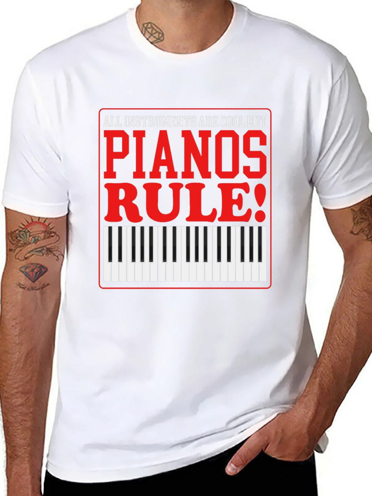 Piano Lovers T-Shirt: All Instruments Are Cool product image 7