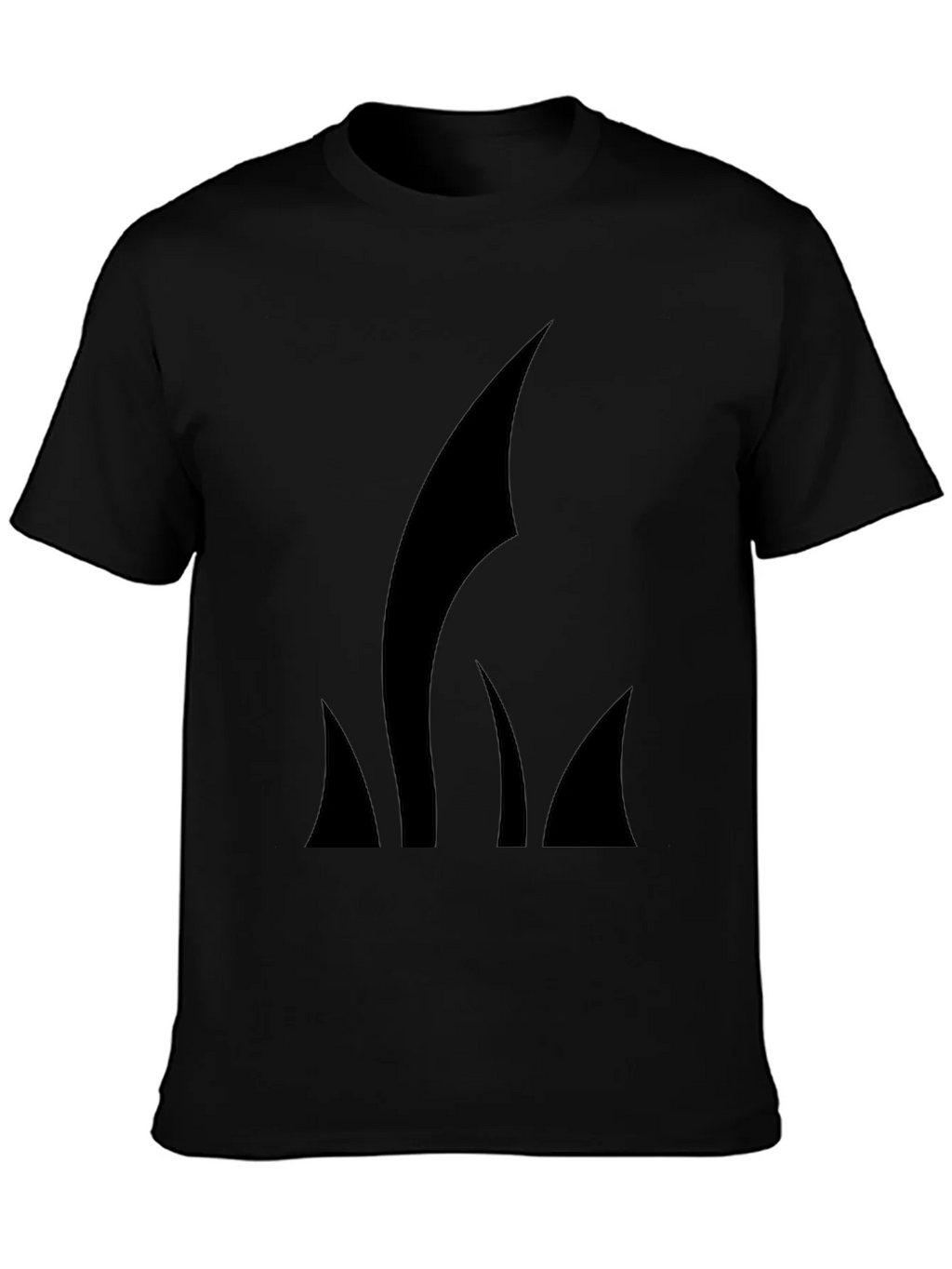 Mens Black T-Shirt with Abstract Graphic product image 3