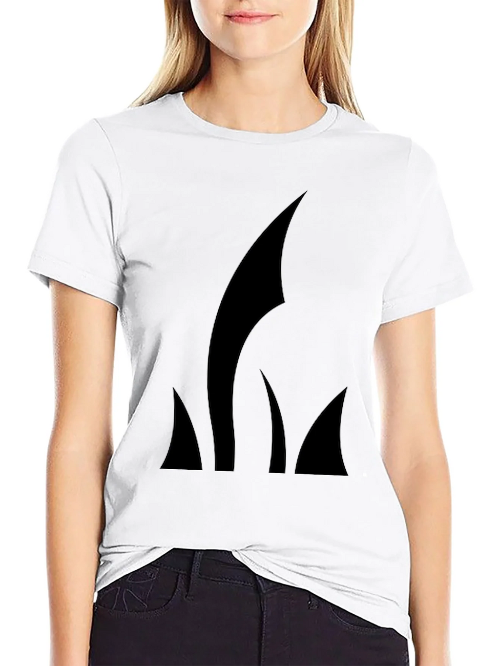 Mens Black T-Shirt with Abstract Graphic product image 8