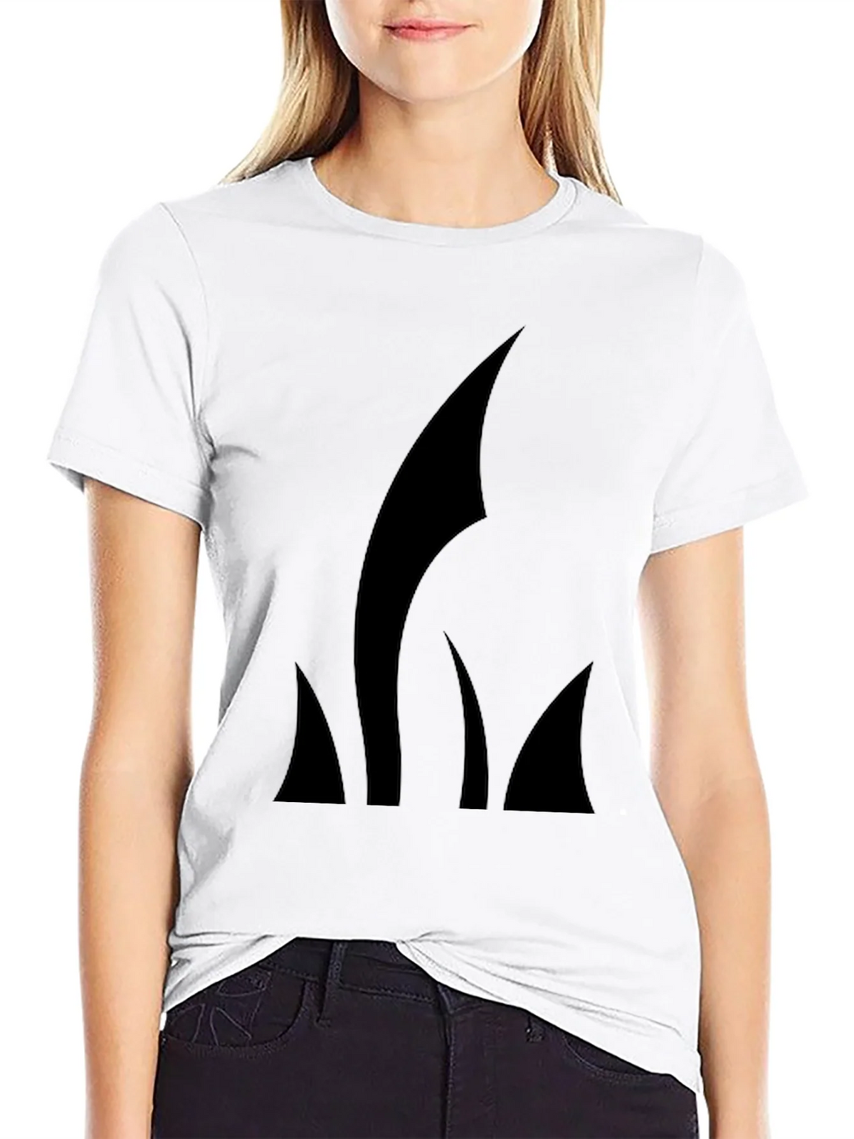 Mens Black T-Shirt with Abstract Graphic product image 8