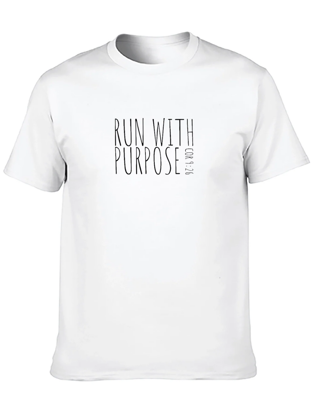 Run With Purpose Graphic Tee - Black Cotton Blend product image 9