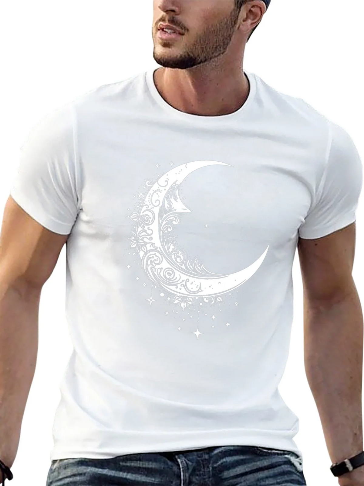 Crescent Moon Graphic Tee - Celestial Style product image 11