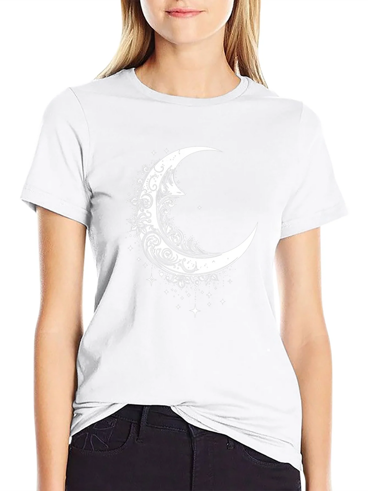 Crescent Moon Graphic Tee - Celestial Style product image 7