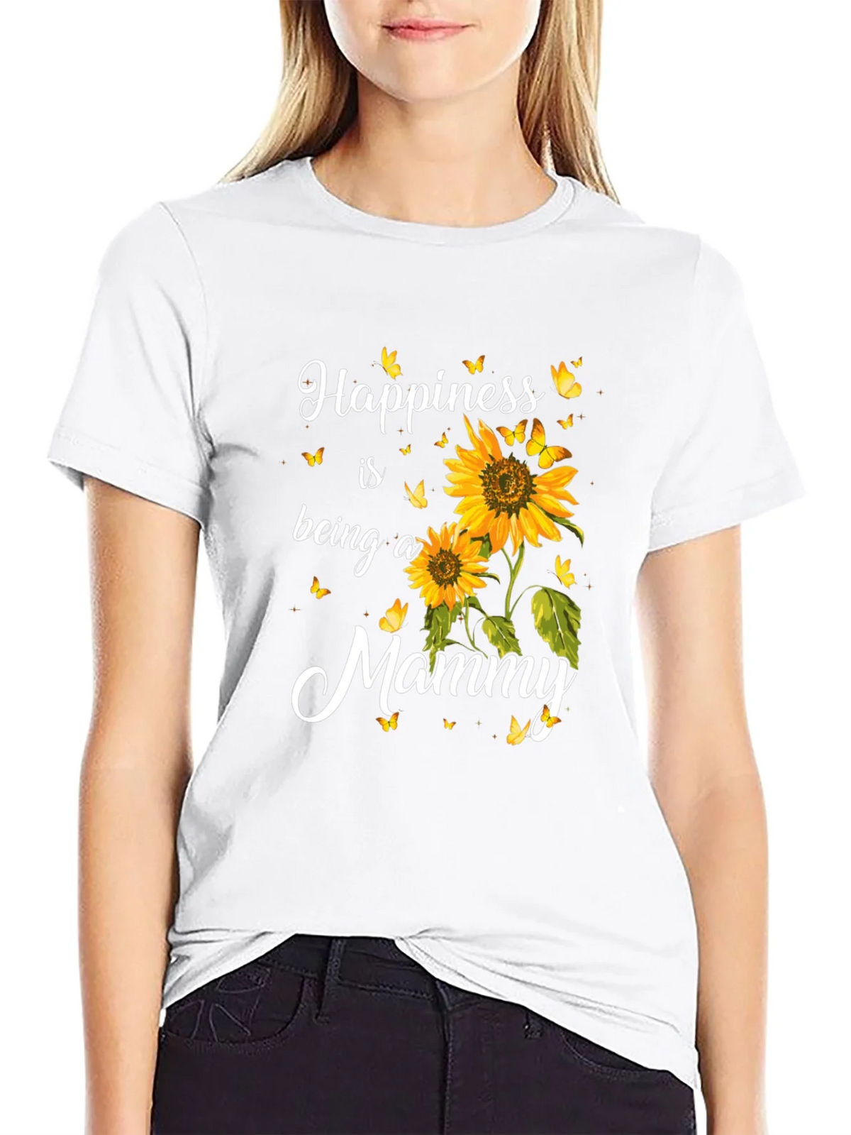 Happiness is Being a Mommy Sunflower T-Shirt product image 8
