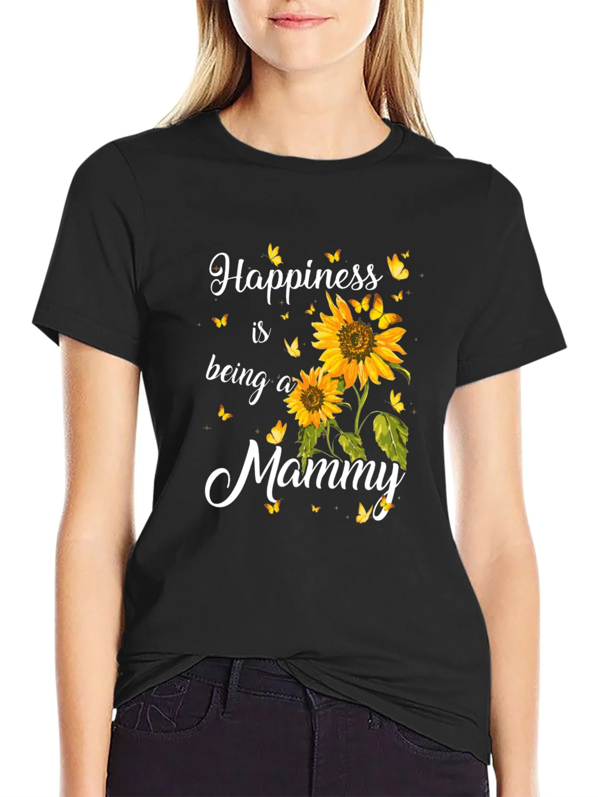 Happiness is Being a Mommy Sunflower T-Shirt product image 2