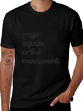 Yoga Equals Artful Movement Black Tee product image 1