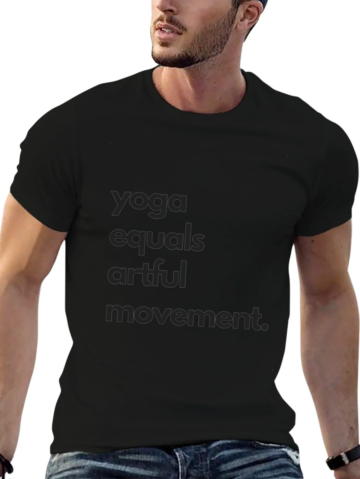 Yoga Equals Artful Movement Black Tee product image 6