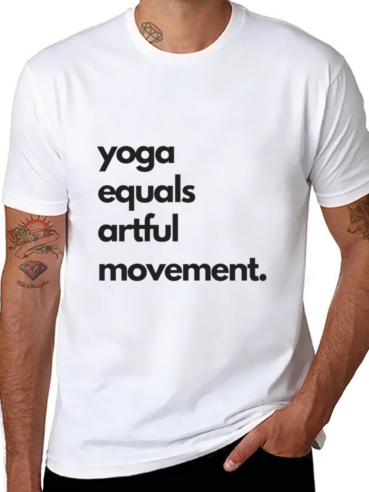 Yoga Equals Artful Movement Black Tee product image 7
