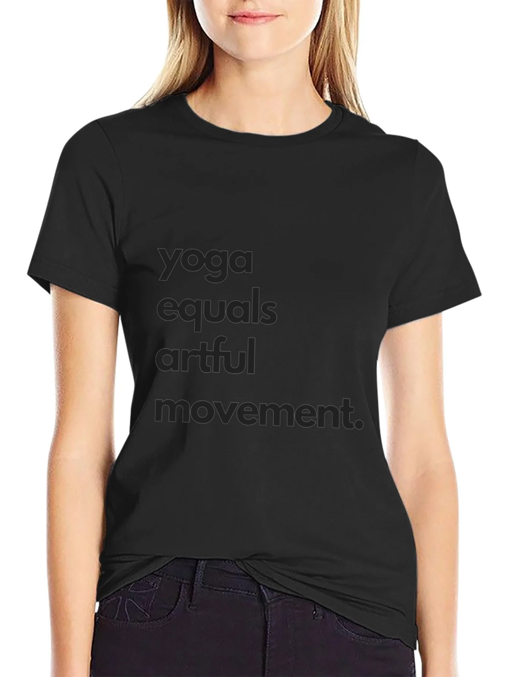 Yoga Equals Artful Movement Black Tee product image 2