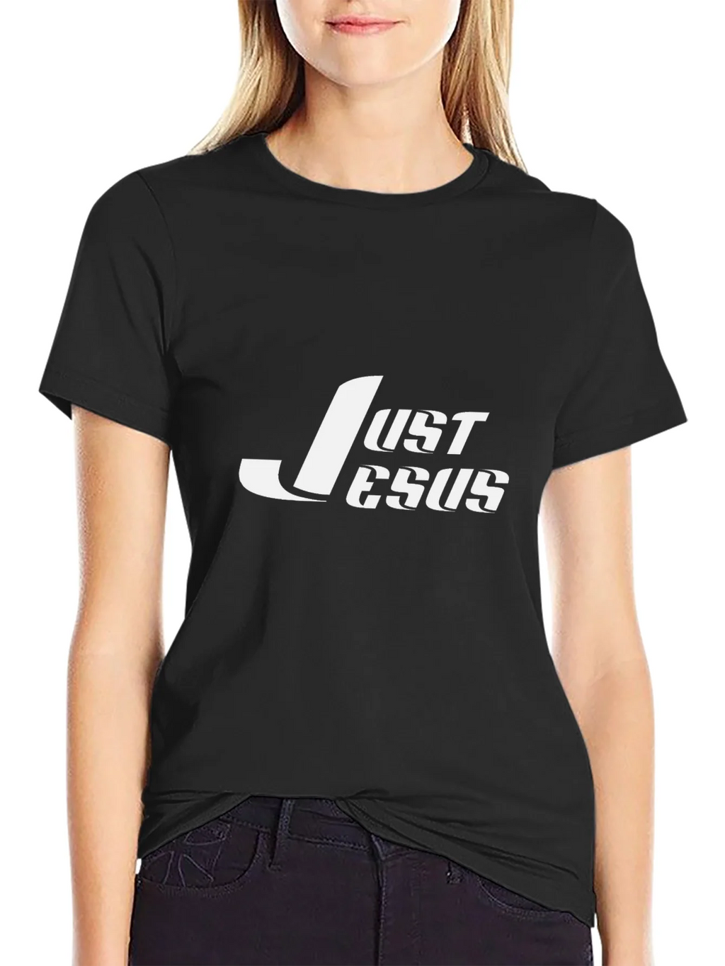Just Jesus Black Graphic T-Shirt product image 2