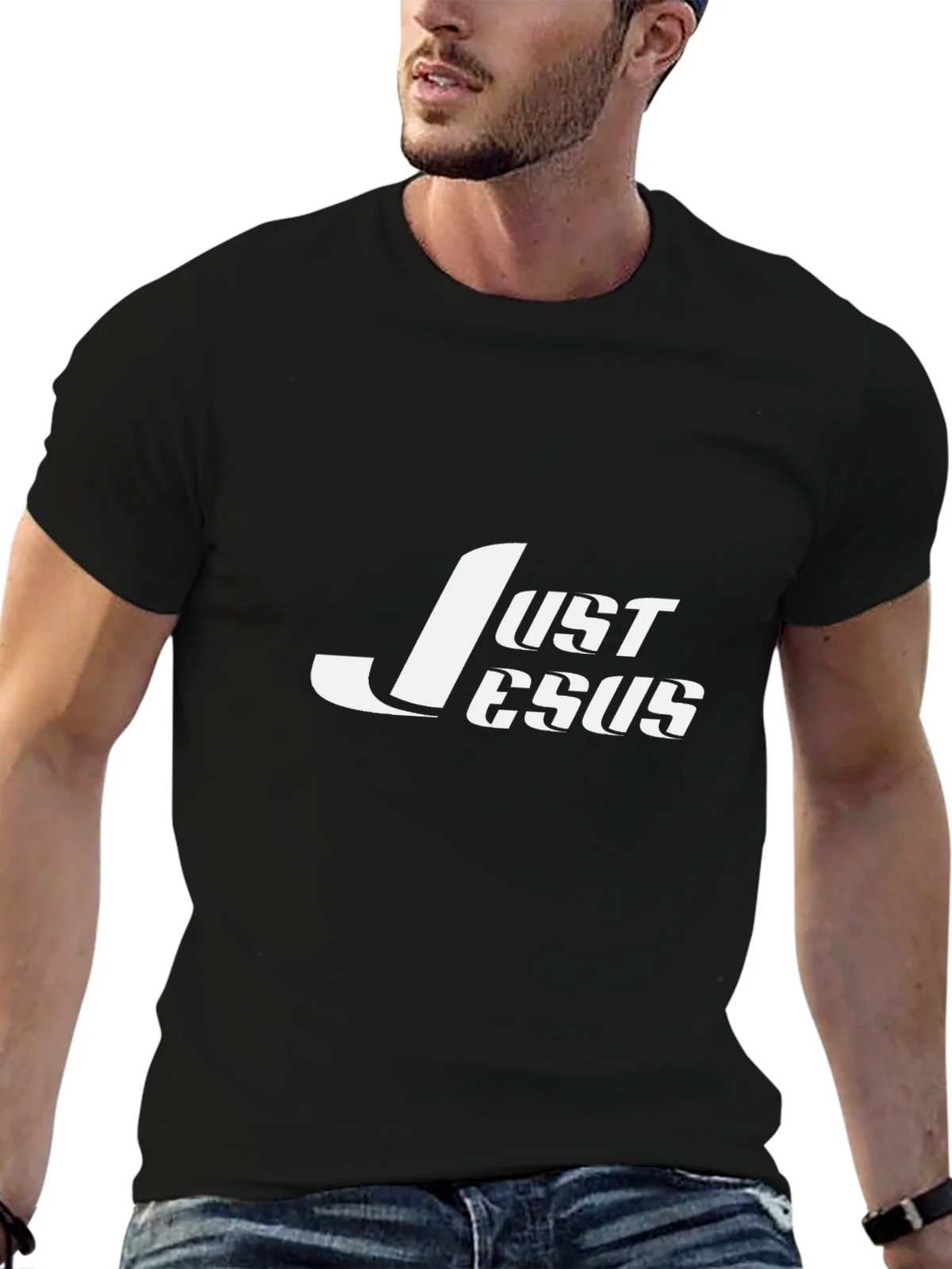 Just Jesus Black Graphic T-Shirt product image 6