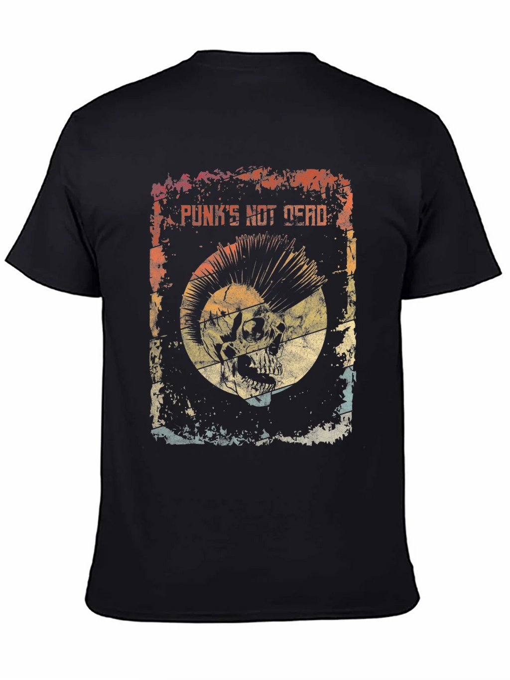 Punks Not Dead Skull Graphic Tee - Rocker Style product image 4