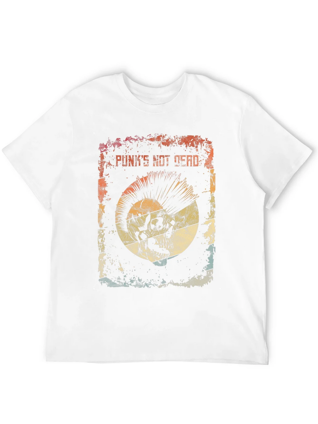 Punks Not Dead Skull Graphic Tee - Rocker Style product image 11