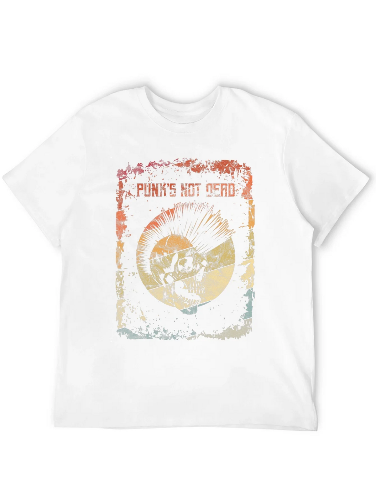 Punks Not Dead Skull Graphic Tee - Rocker Style product image 11
