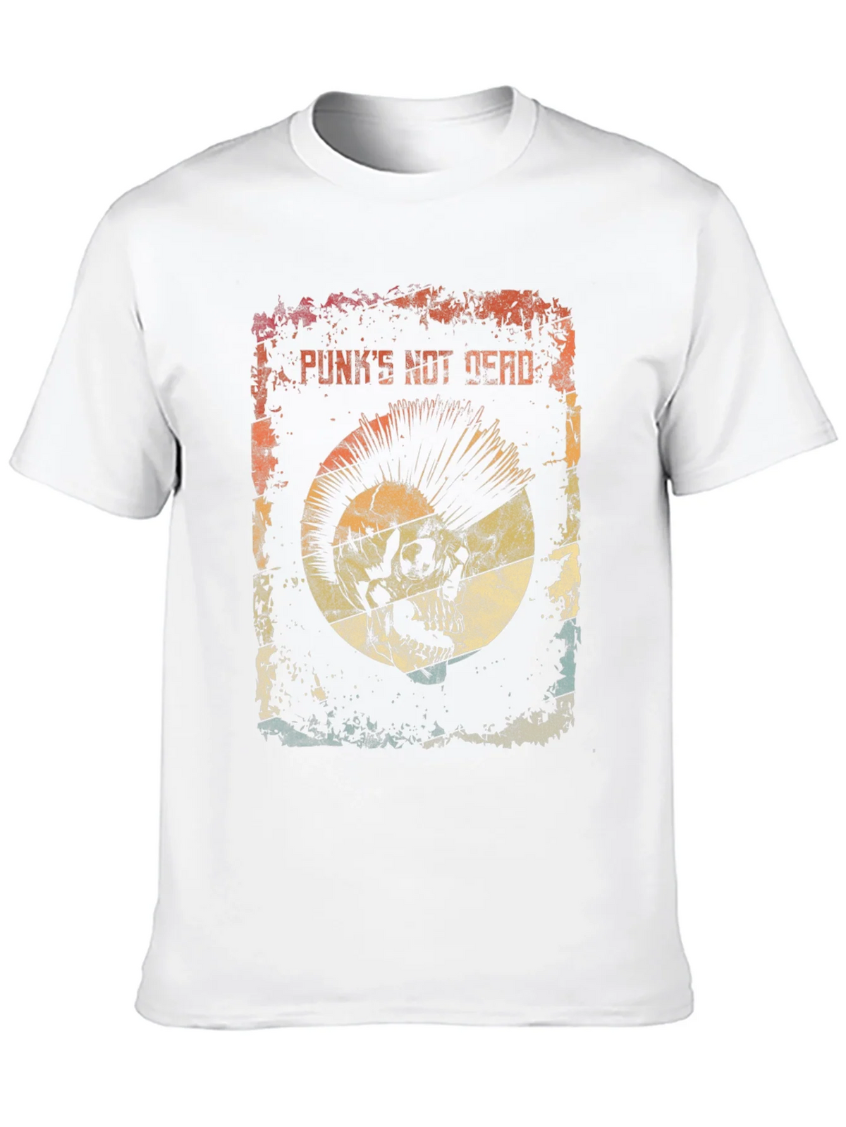 Punks Not Dead Skull Graphic Tee - Rocker Style product image 9