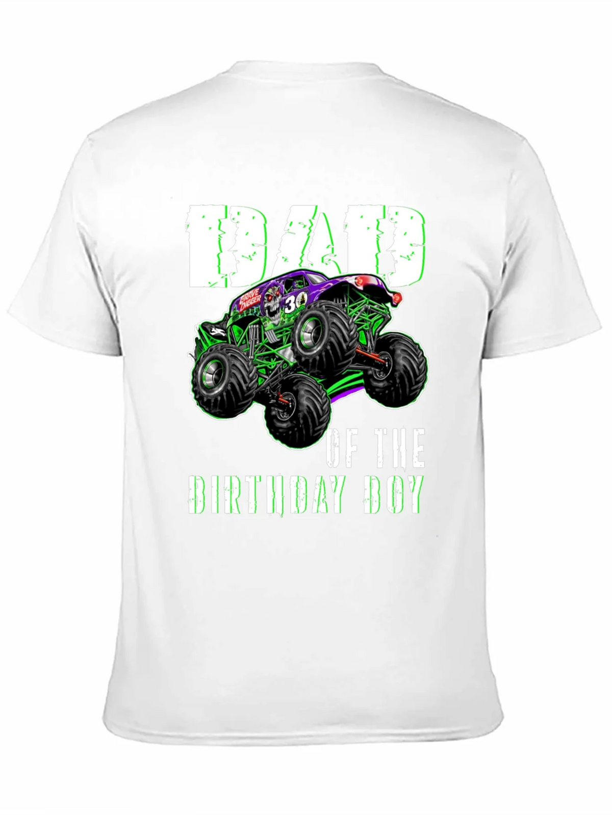 Dad of the Birthday Boy Monster Truck T-Shirt product image 8