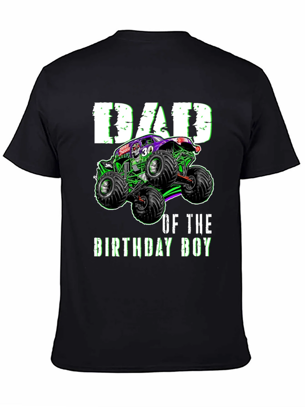Dad of the Birthday Boy Monster Truck T-Shirt product image 3